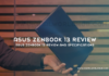 Asus ZenBook 13 Review And Specifications