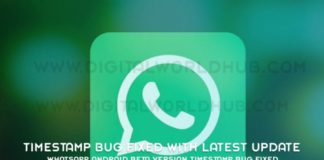 WhatsApp Android Beta Version Timestamp Bug Fixed